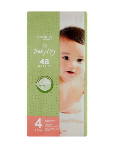 Dunnes Stores Baby-Dry Nappies S4 - Pack Of 48